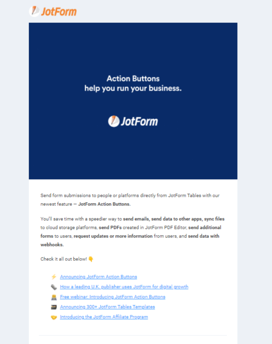 Jotform feature email