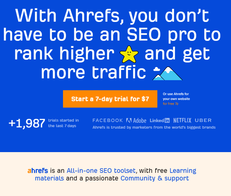 Ahrefs simple copy