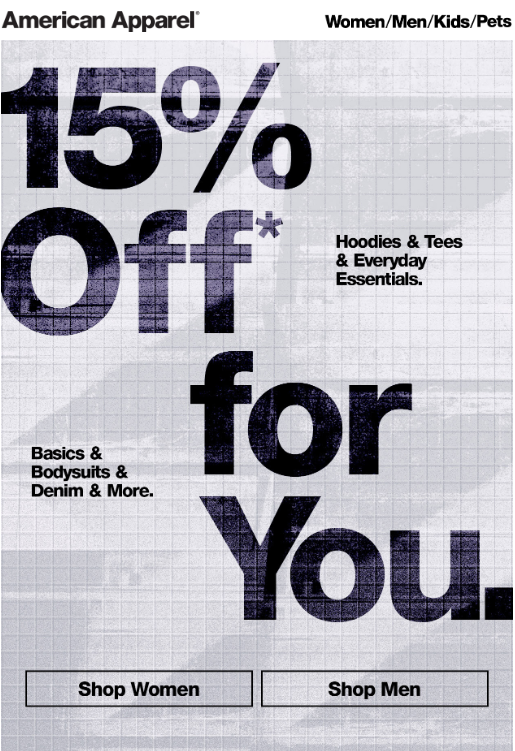 American Apparel email