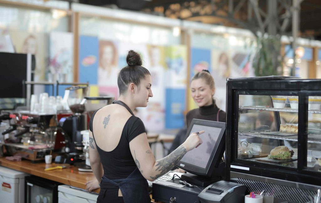 Women browsing products in a retail shop