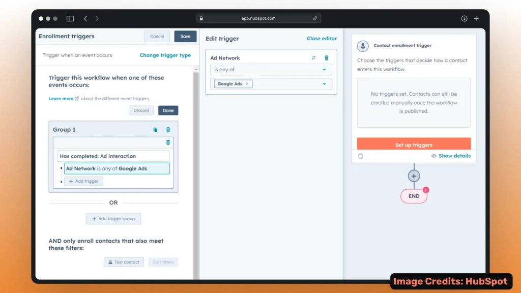 Using enrolment triggers in HubSpot Marketing Hub