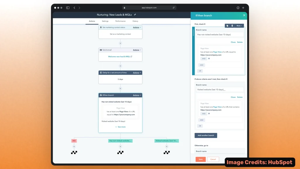 Creating an email workflow in HubSpot Marketing Hub
