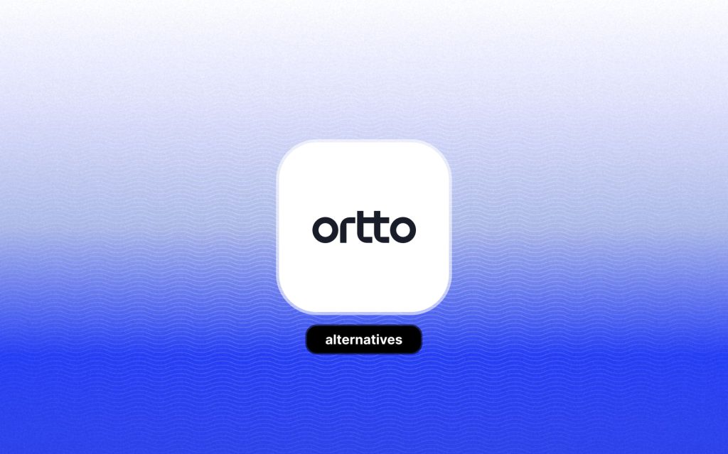 Ortto's logo with a text overlay saying "alternatives"