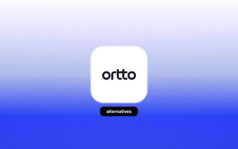 Ortto's logo with a text overlay saying "alternatives"