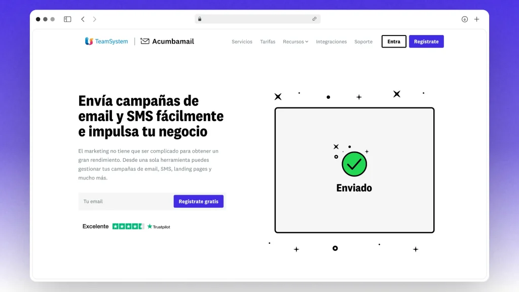 Acumbamail sitio web