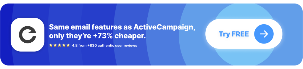 CTA Button: Encharge is cheaper and more powerful than ActiveCampaign