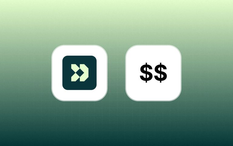 Customer.io logo and "$$" text overlay