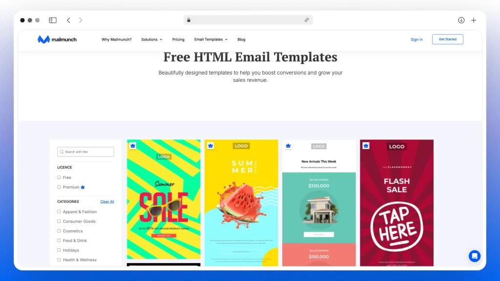Mailmunch email templates library