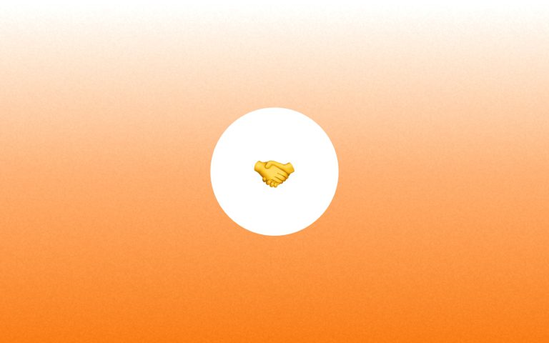 handshake emoji in a circle