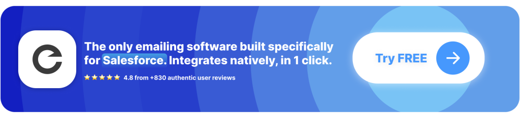 CTA Button: Encharge integrates natively with Salesforce