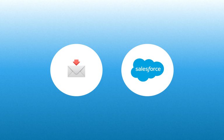 Email emoji and Salesforce logo