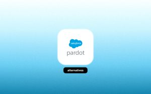 Pardot by Salesfoce logo and "alternatives" text overlay