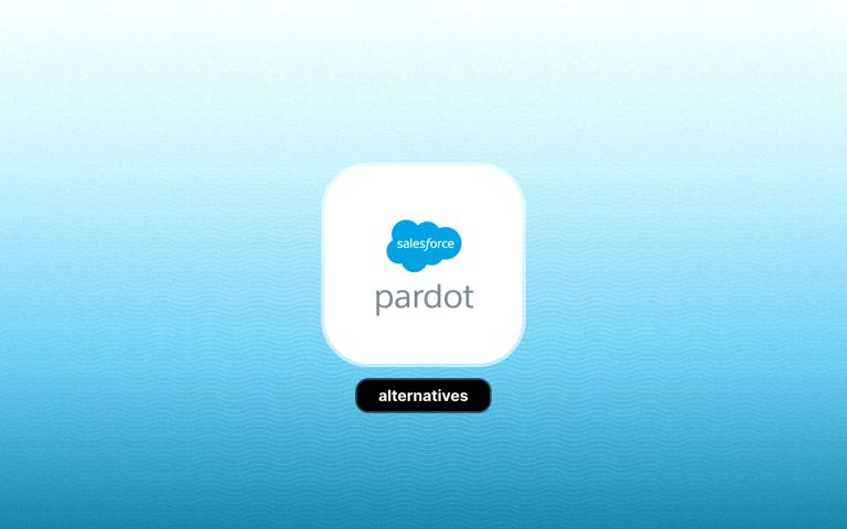 Pardot by Salesfoce logo and "alternatives" text overlay